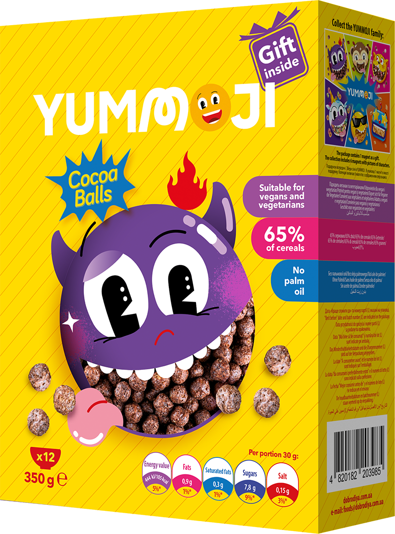 YUMMOJI Cocoa Balls Cardboard 350 г