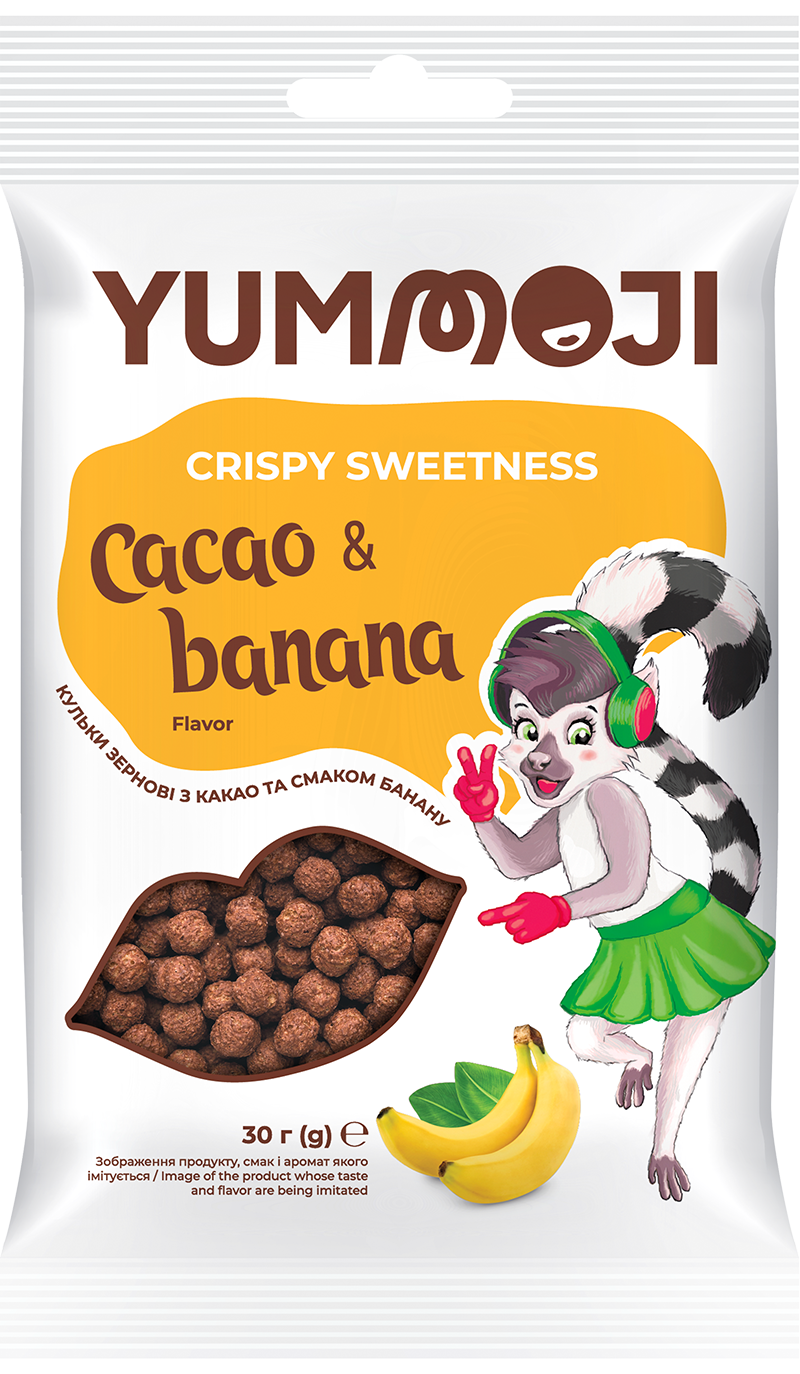 YUMMOJI CRISPY with COCOA AND BANANA flavor